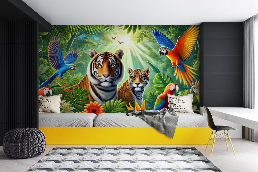 Group of animals in the jungle Group of animals in the jungle