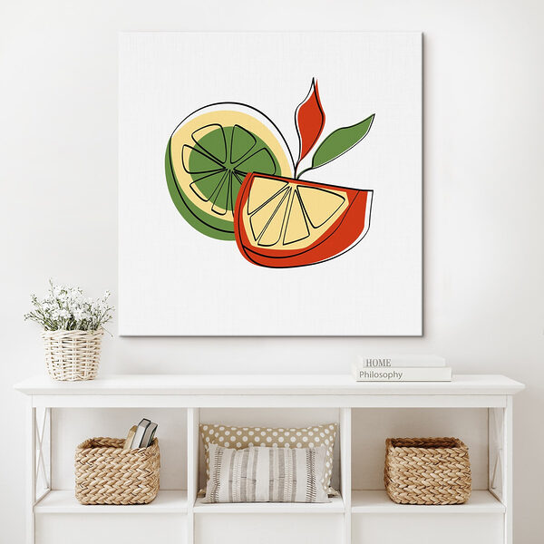 Drawing of a lemon and orange Drawing of a lemon and orange