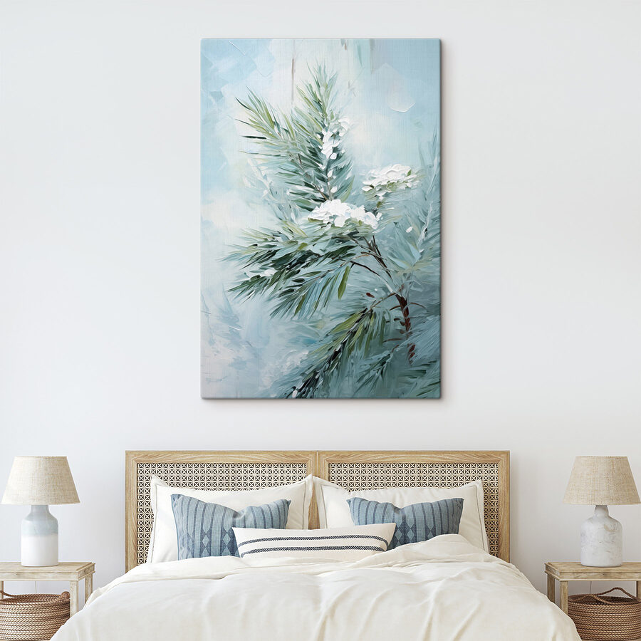 Painting of a plant with white flowers Painting of a plant with white flowers