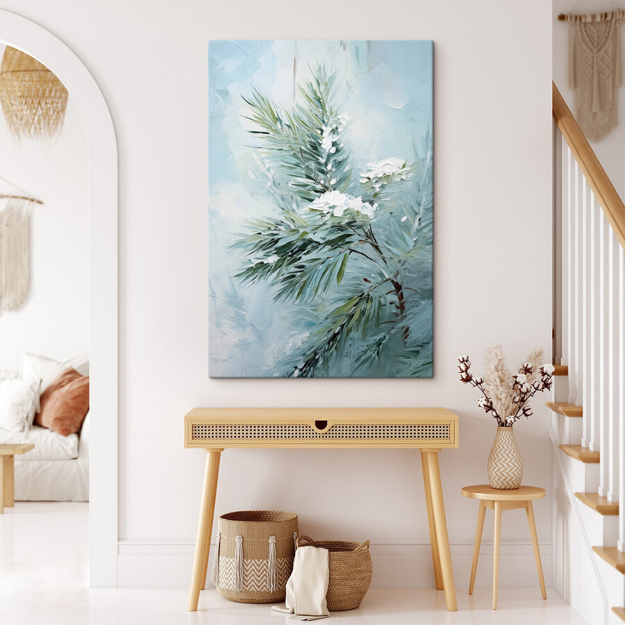 Painting of a plant with white flowers Painting of a plant with white flowers
