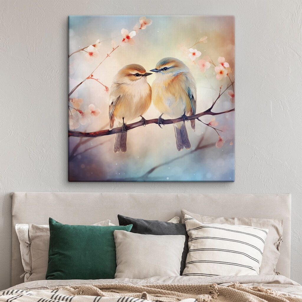 Two birds on a branch Two birds on a branch