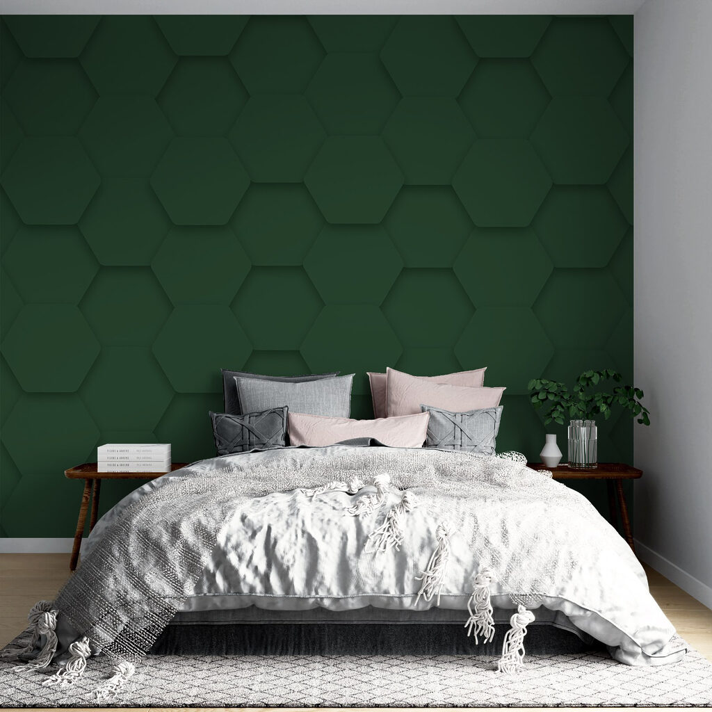Green hexagons on a surface Green hexagons on a surface