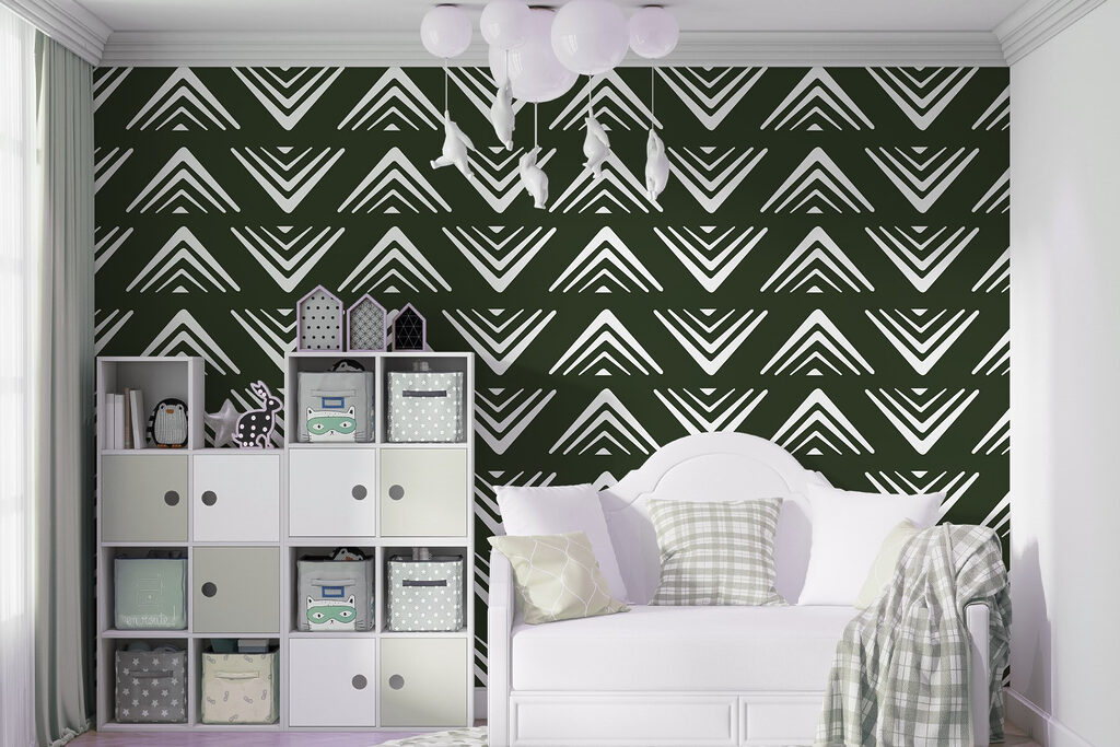 Pattern of white triangles