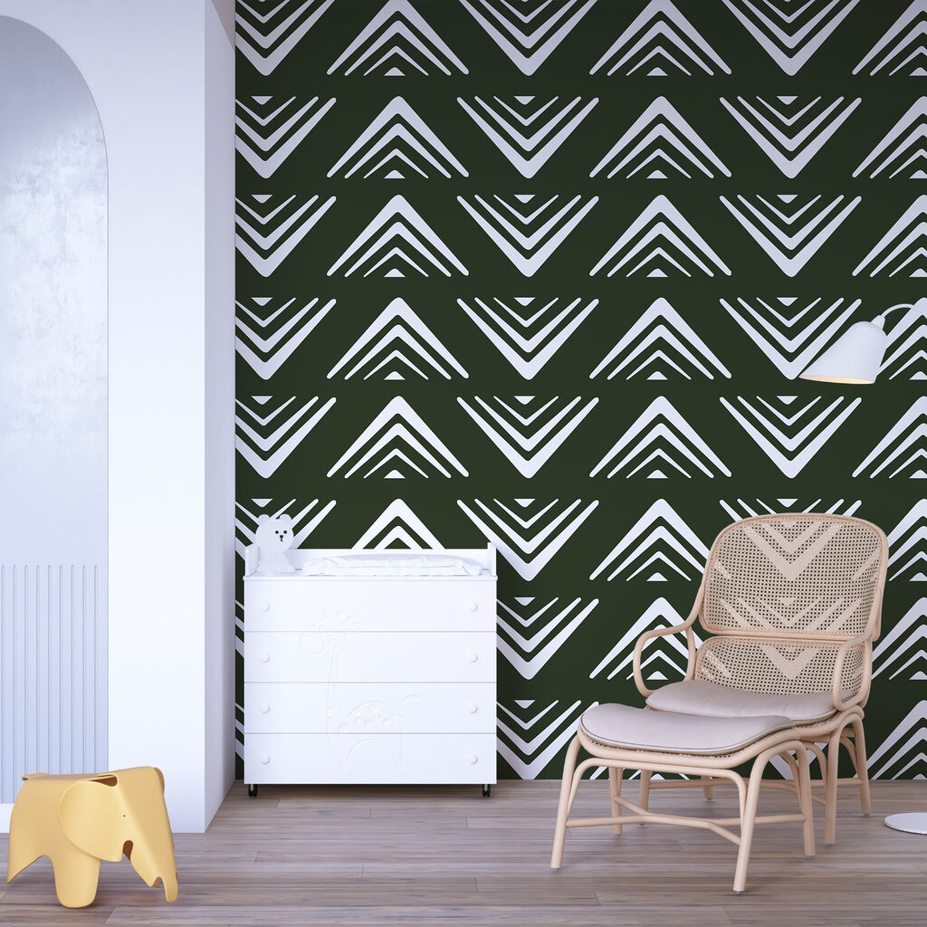 Pattern of white triangles