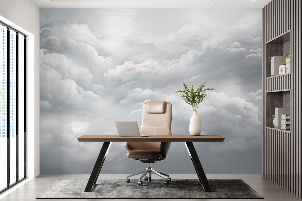 Cloudy sky with many clouds