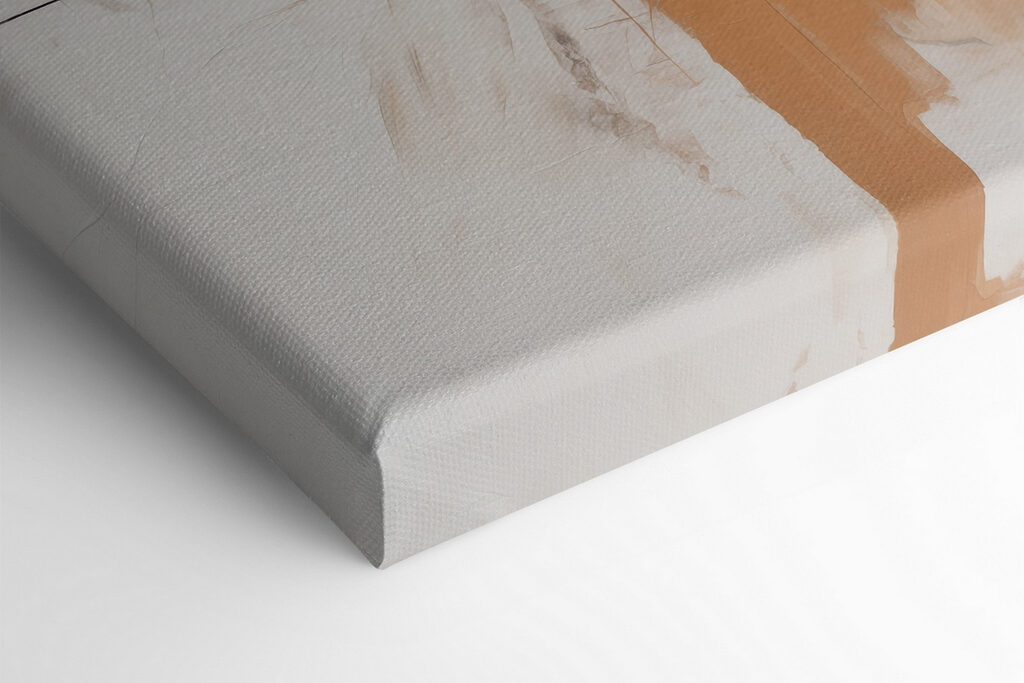 Painting of black and orange paint