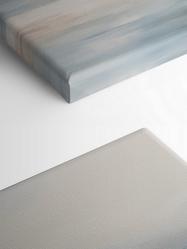 Painting of a landscape with mountains in the distance