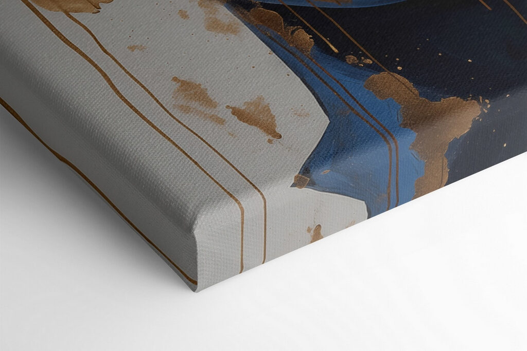 Striking fusion of blue and metallic Striking fusion of blue and metallic