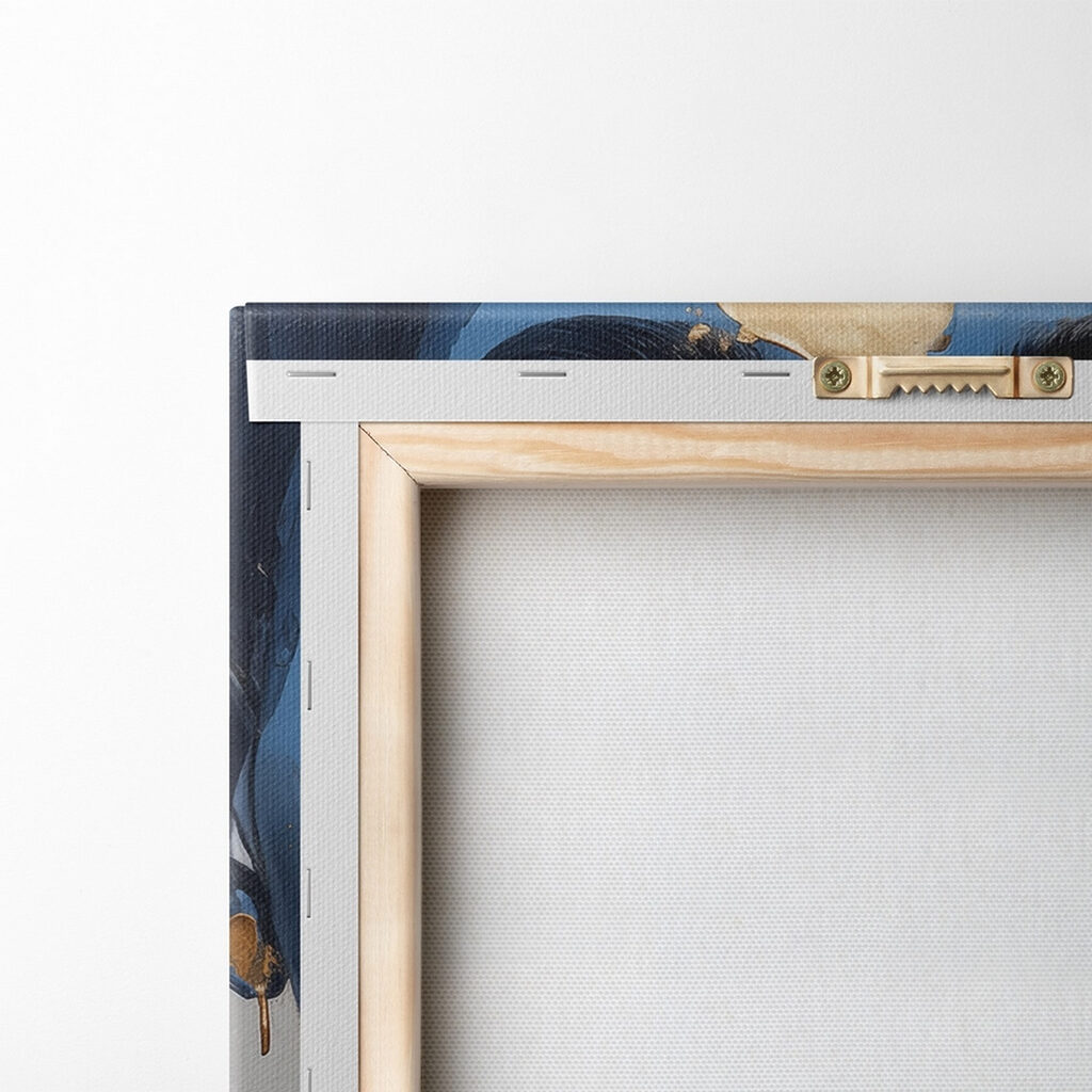 Striking fusion of blue and metallic Striking fusion of blue and metallic