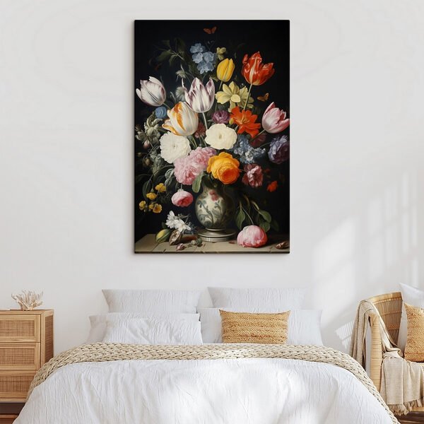 Vase of flowers with butterflies Vase of flowers with butterflies