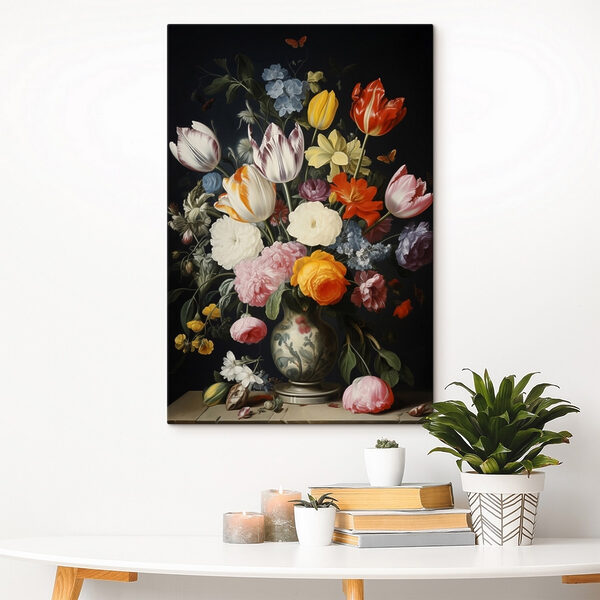 Vase of flowers with butterflies Vase of flowers with butterflies