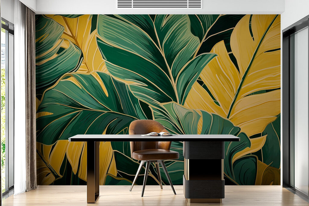 Vibrant leaves in harmonious colors