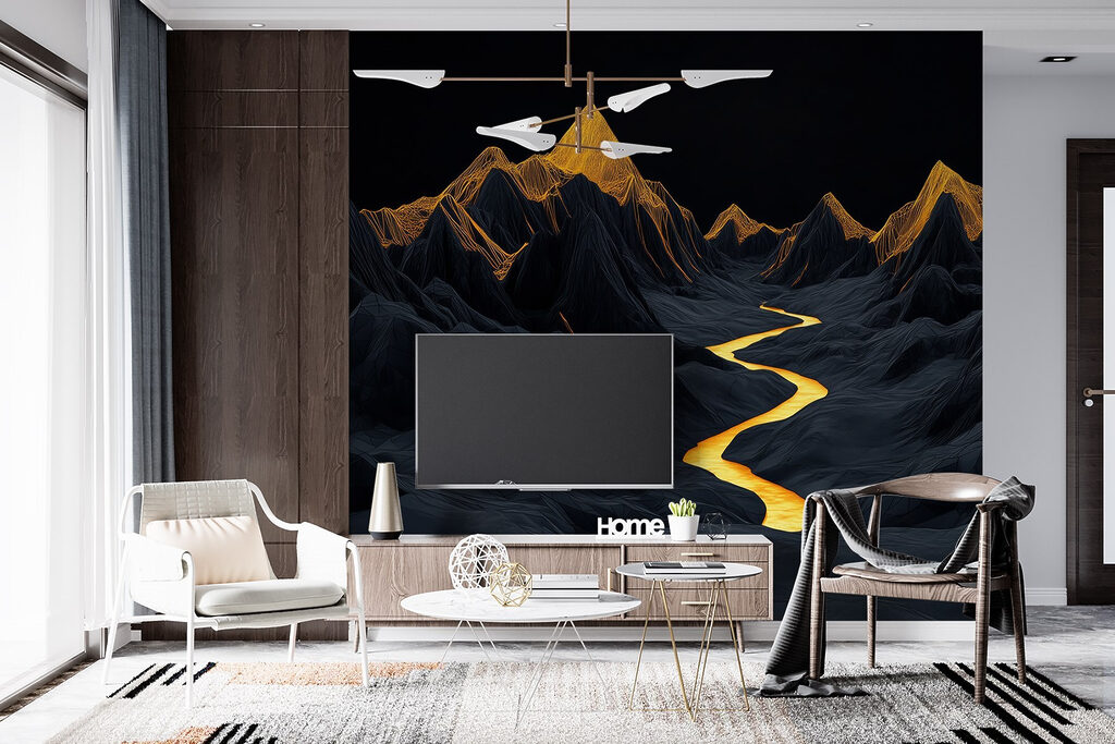 River running through a mountain range