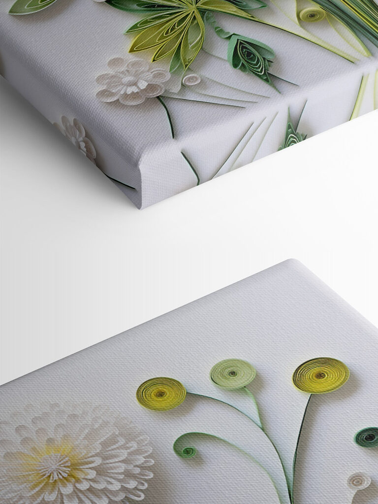 Paper flowers and leaves Paper flowers and leaves