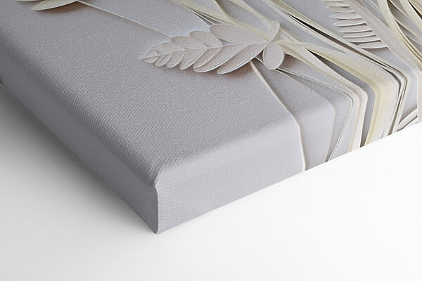 White paper cutout flowers White paper cutout flowers