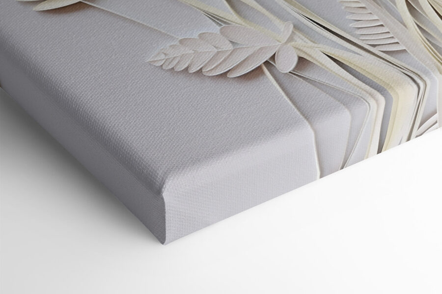 White paper cutout flowers White paper cutout flowers