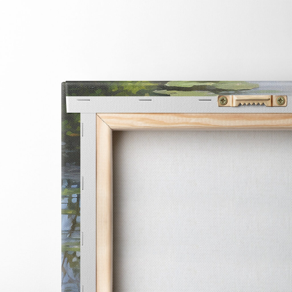 Group of white flowers in a pond