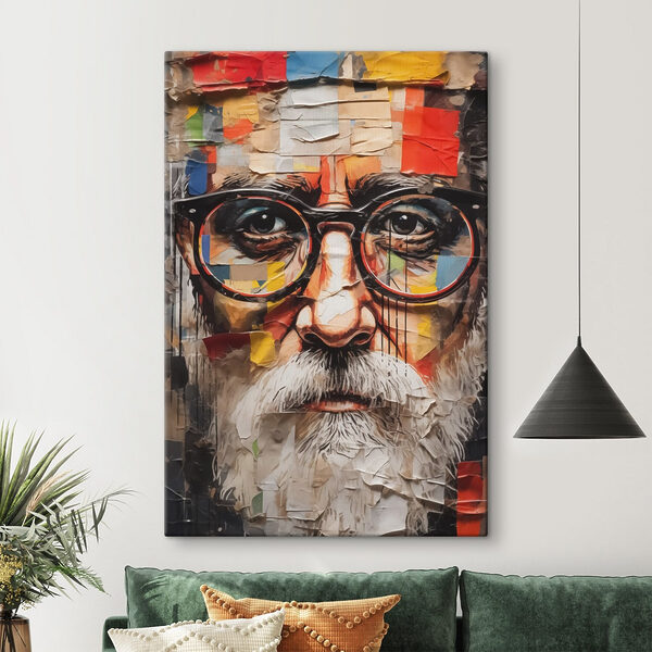 Poster of a man with glasses Poster of a man with glasses
