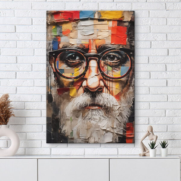 Poster of a man with glasses Poster of a man with glasses
