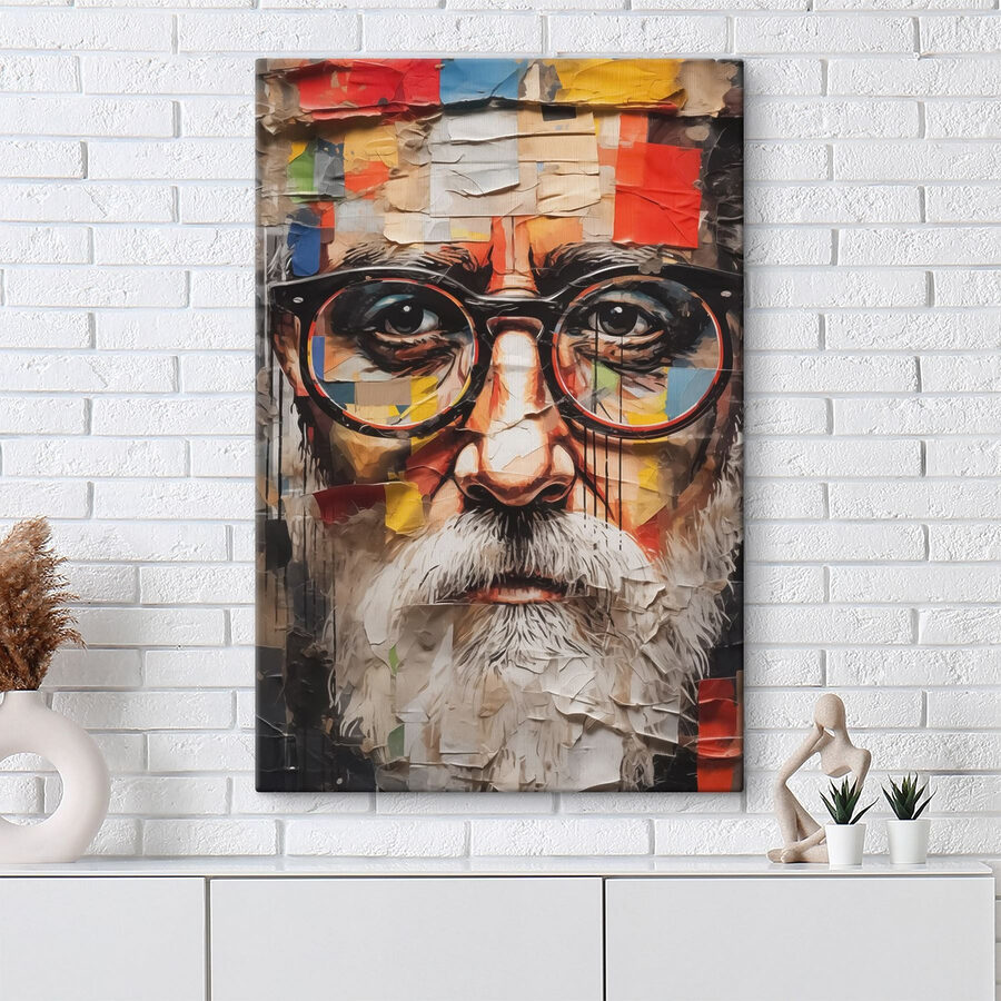 Poster of a man with glasses Poster of a man with glasses