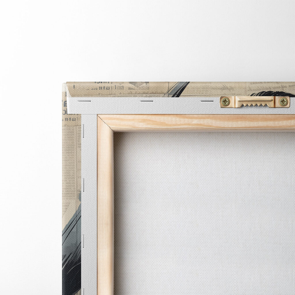 Woman's face painted on newspaper