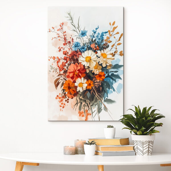 Painting of flowers in a vase Painting of flowers in a vase