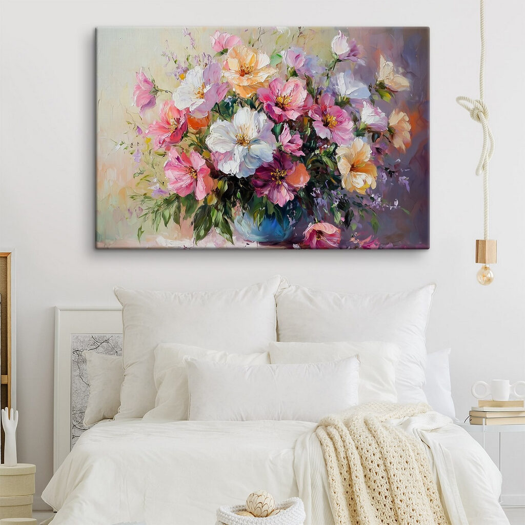 Painting of flowers in a vase
