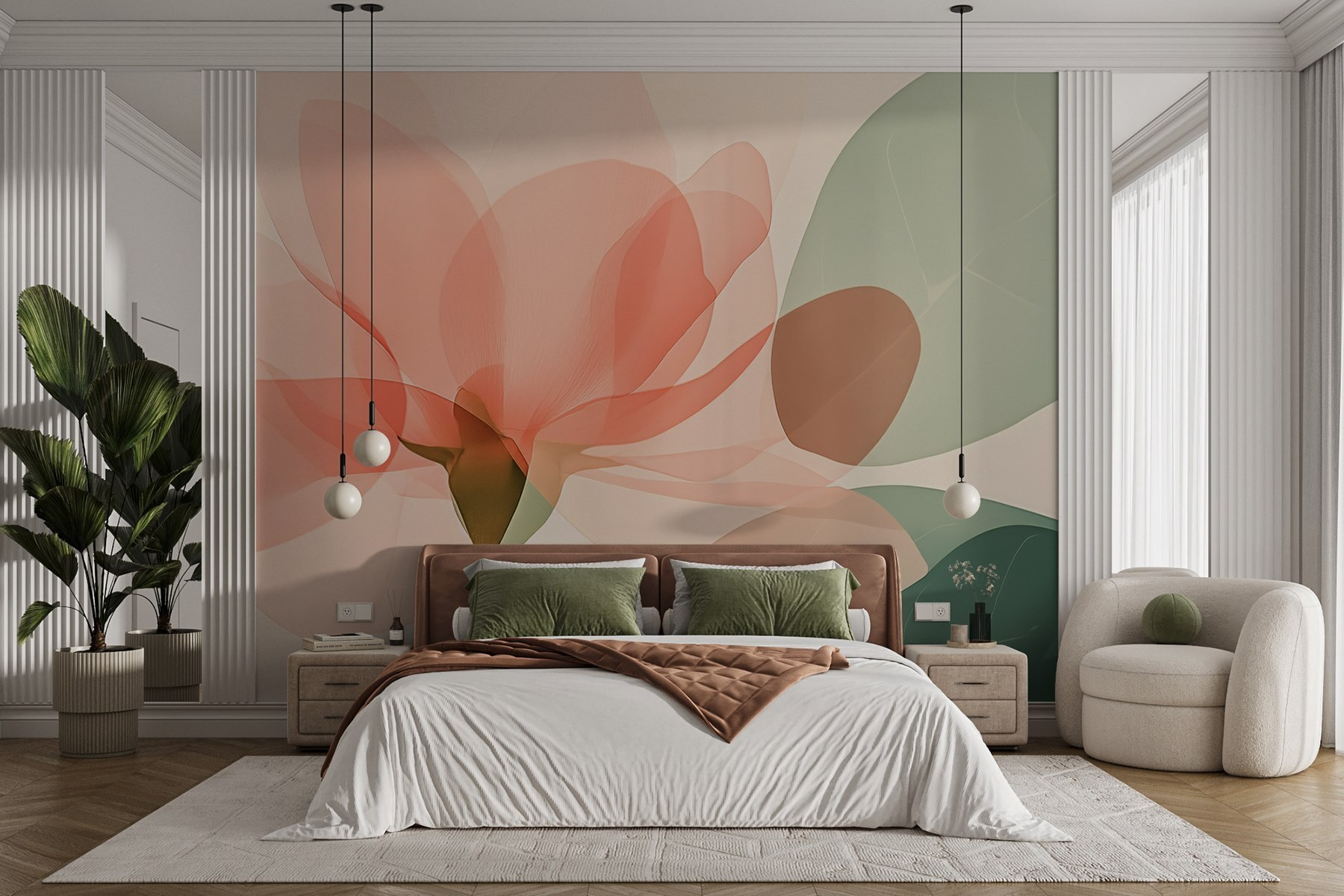 Flower with leaves Flower with leaves