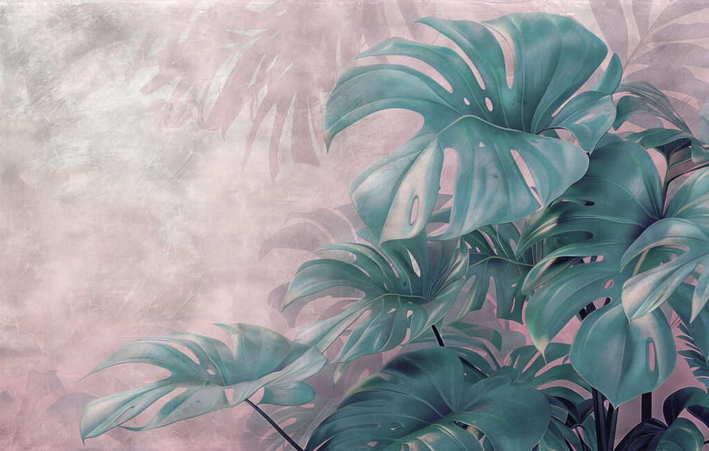 Lush greenery in soft hues