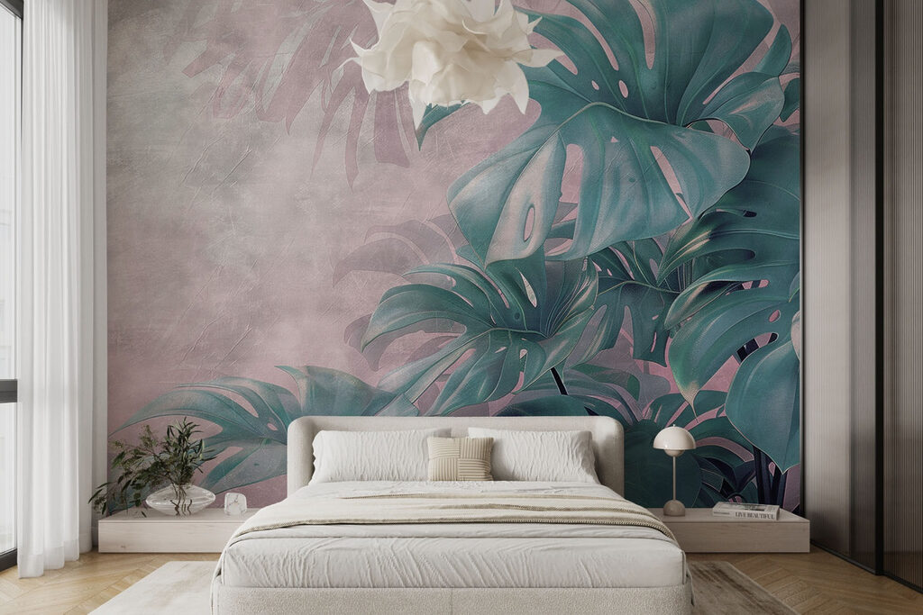Lush greenery in soft hues