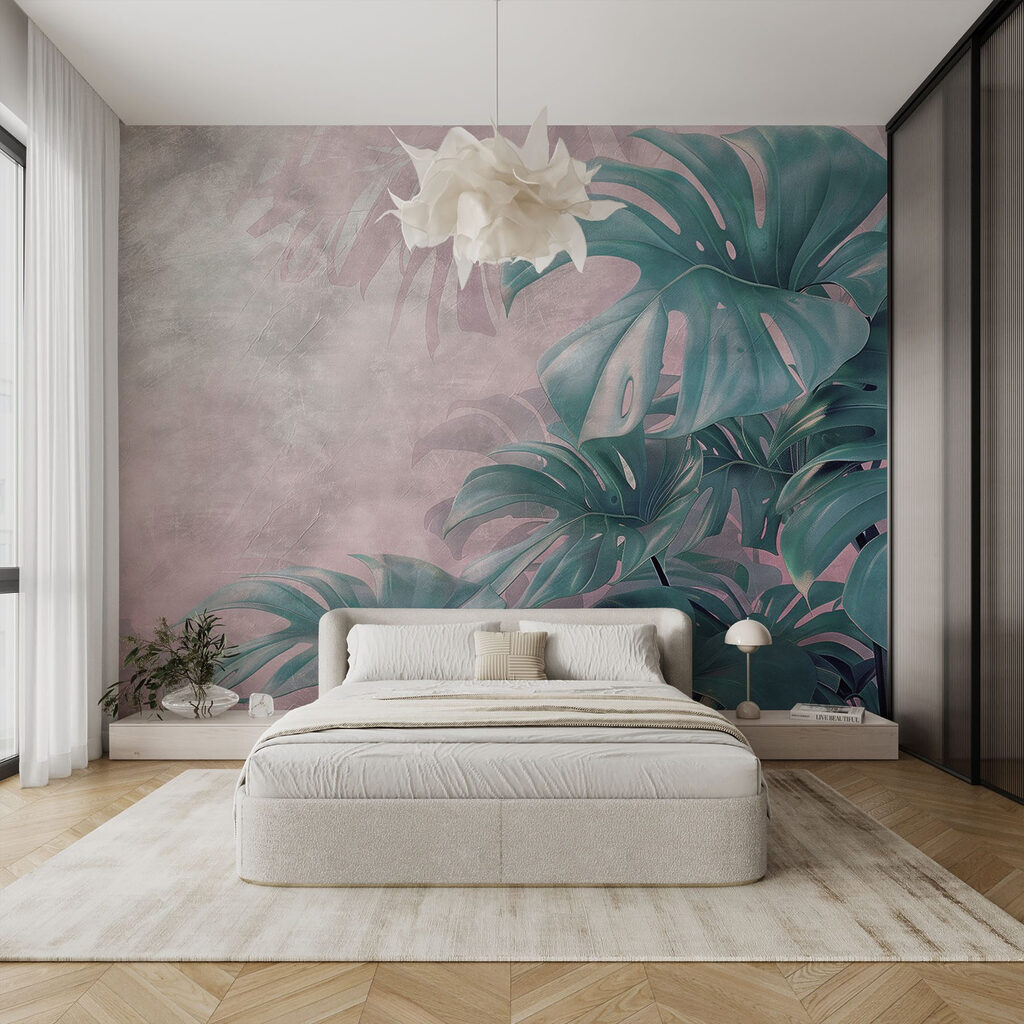 Lush greenery in soft hues
