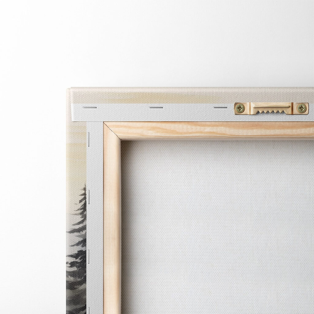 Landscape of a forest with fog