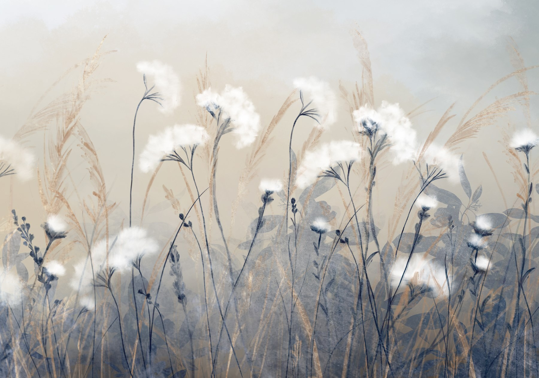 Group of flowers in a field