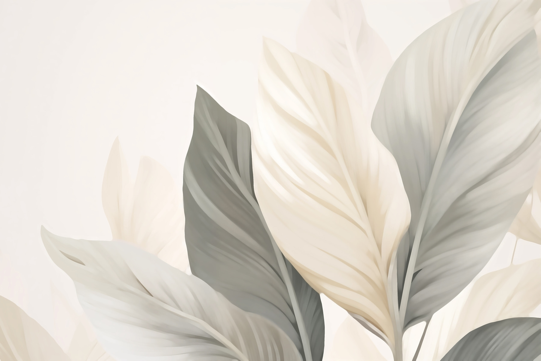 Soft leaves in calming hues Soft leaves in calming hues