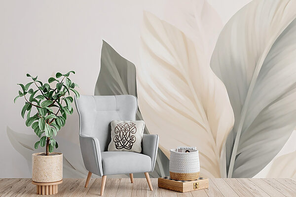 Soft leaves in calming hues Soft leaves in calming hues