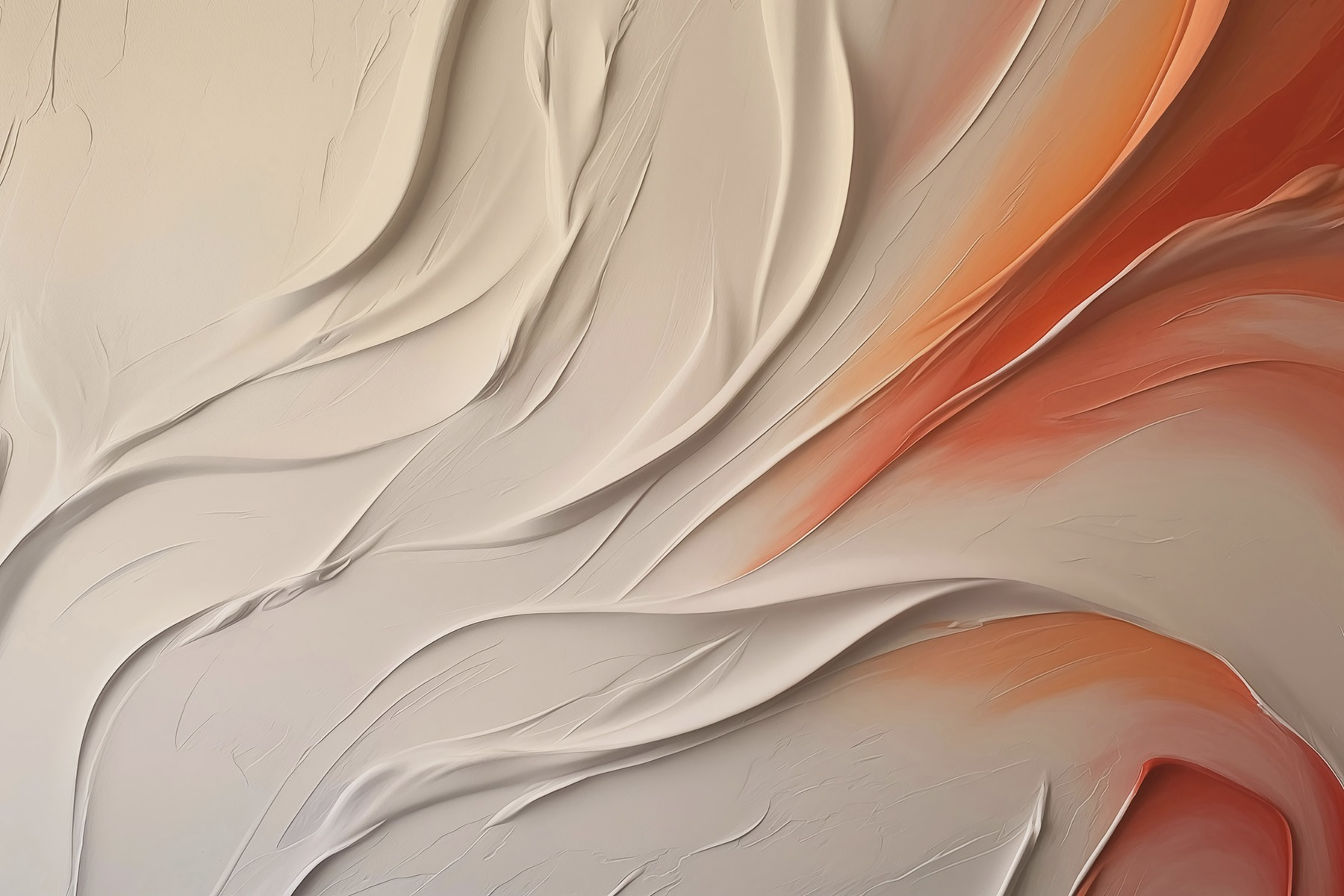 White and orange wavy lines