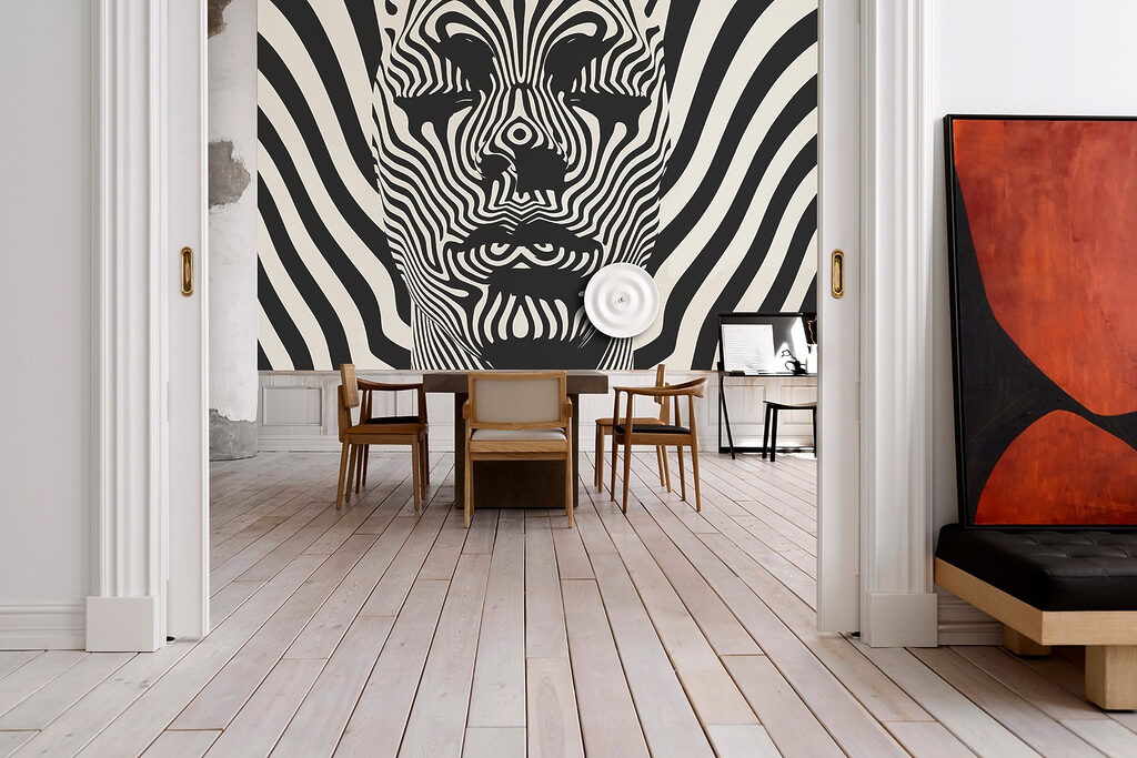 Black and white image of a person's face