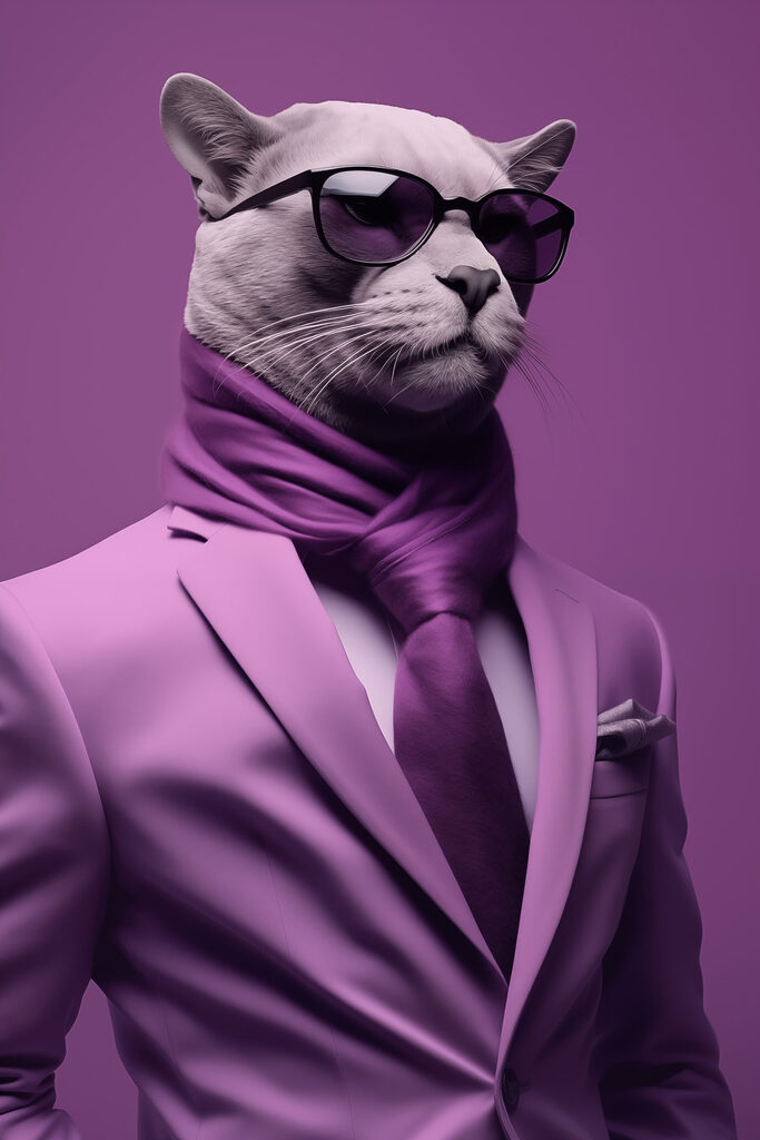 Cat wearing a suit and sunglasses Cat wearing a suit and sunglasses