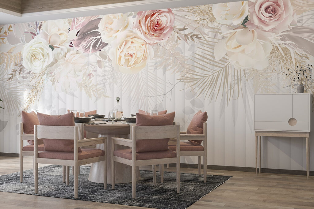 White and pink flowers