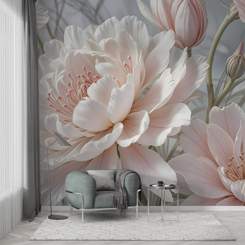 Delicate blooms in soft hues