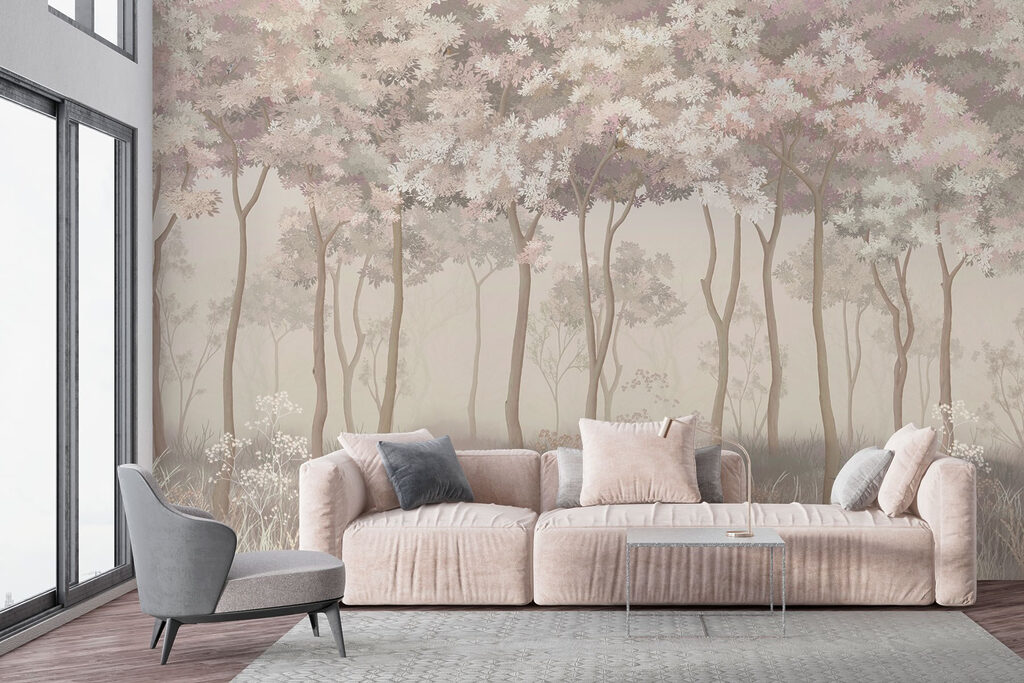 Group of birds in a forest