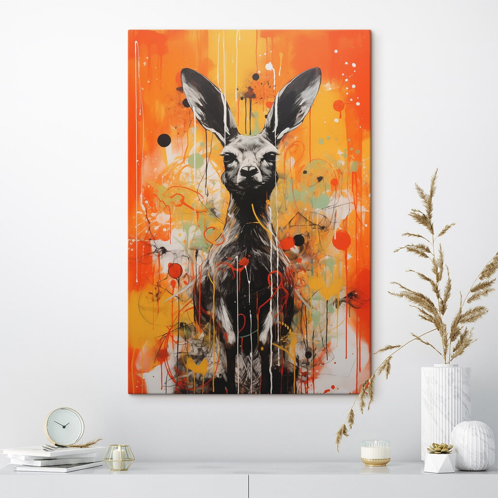 Painting of a kangaroo