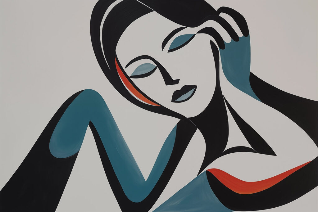 Painting of a woman Painting of a woman