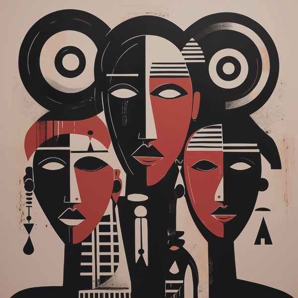 Group of people with different shapes and colors Group of people with different shapes and colors