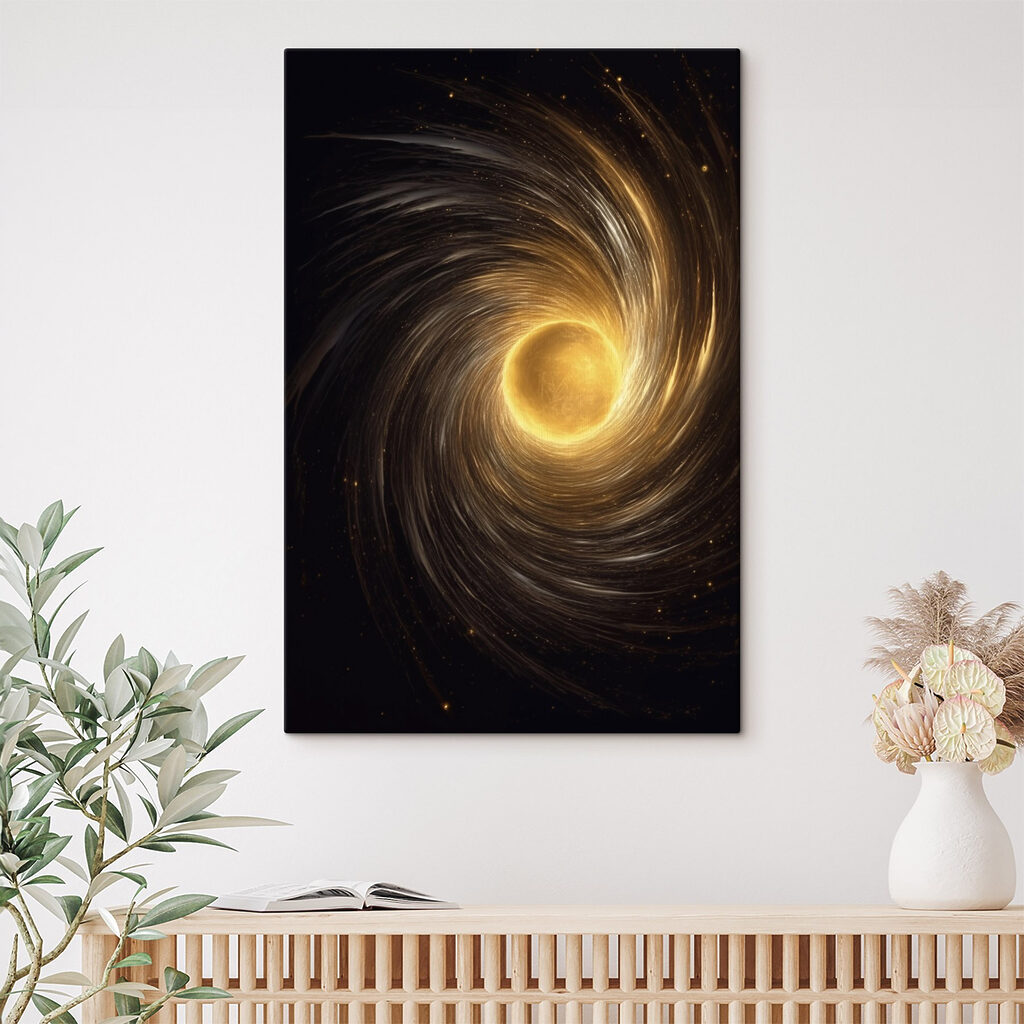 Yellow circle in space