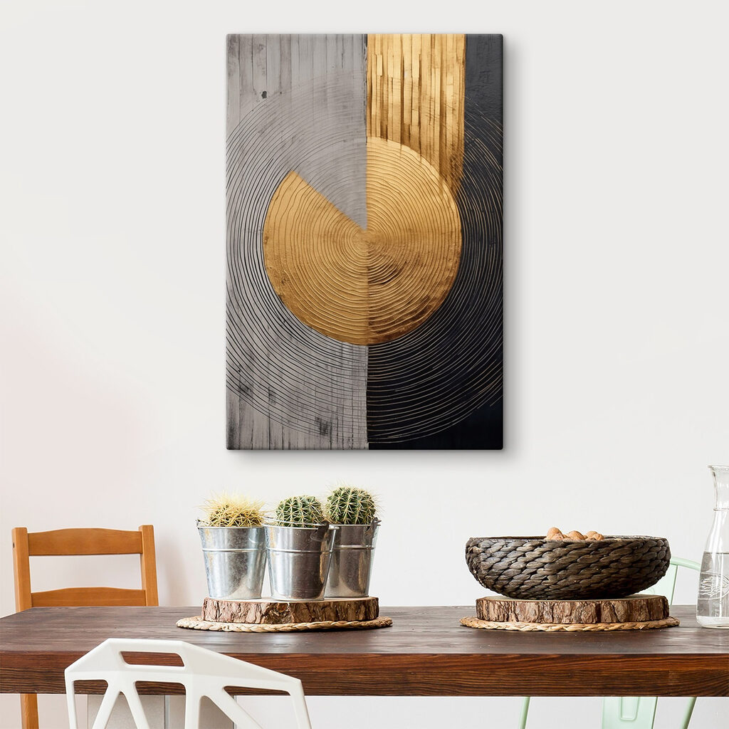 Textured circles in contrasting tones