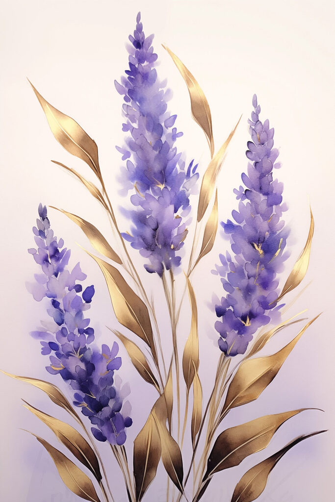 Delicate blooms in soft lavender hues