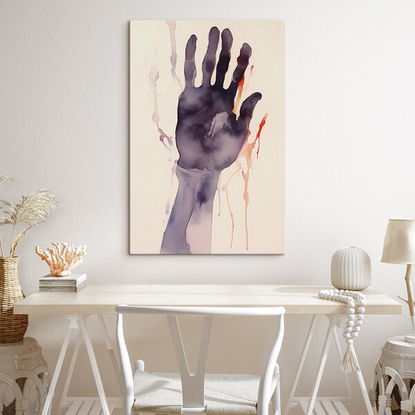 Hand with paint splatters Hand with paint splatters
