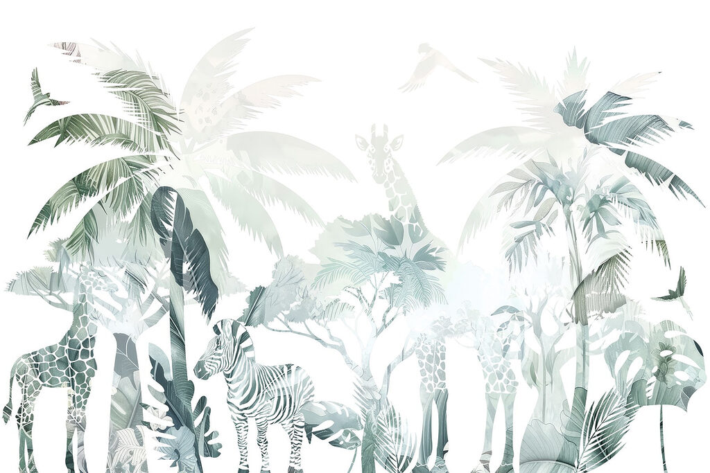 Group of animals in a forest