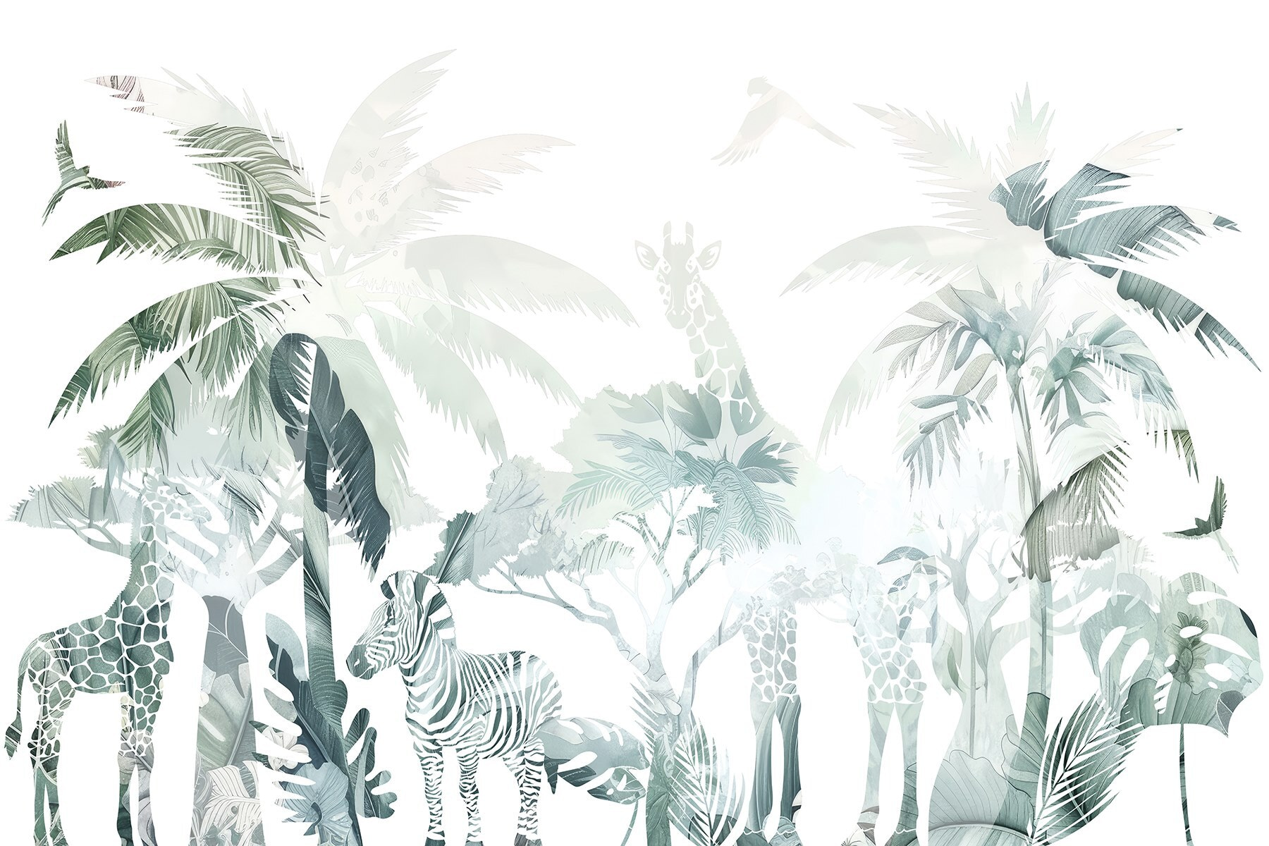 Group of animals in a forest Group of animals in a forest